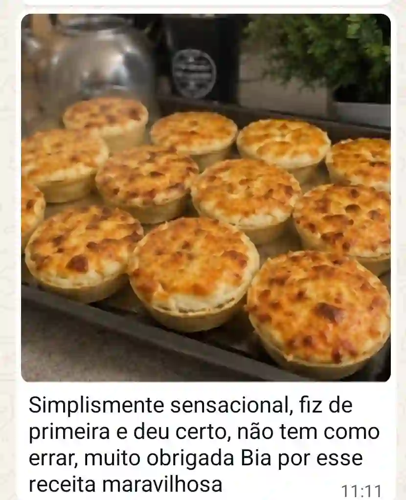 Print de depoimento de aluna sobre o curso Empadão Perfeito